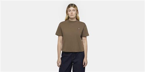 Dickies Oakport Boxy SS TEE Mushroom Kvinde Mushroom Kortærmede T-shirts Str XL - hos Magasin