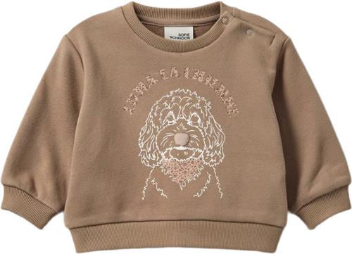 Sofie Schnoor Sweatshirt Str 4-6 mdr / 68 cm - Cashew Brown Sweatshirts hos Magasin