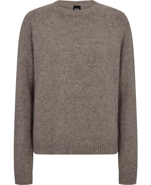 Se BOSS Febisan Kvinde Open Grey Sweaters Str XL - hos Magasin ved Magasin