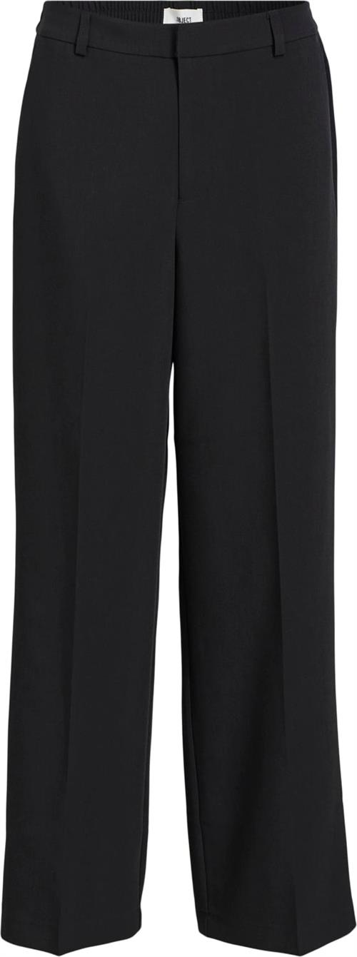 Object Objsigrid HW Casual Pant Noos Kvinde Black Bukser Med Brede Ben Str 38 - hos Magasin