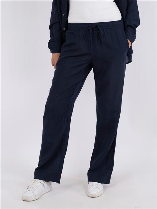 Se Neo Noir Sonar Linen Pants Kvinde Navy Bukser Med Lige Ben Str 44 - hos Magasin ved Magasin