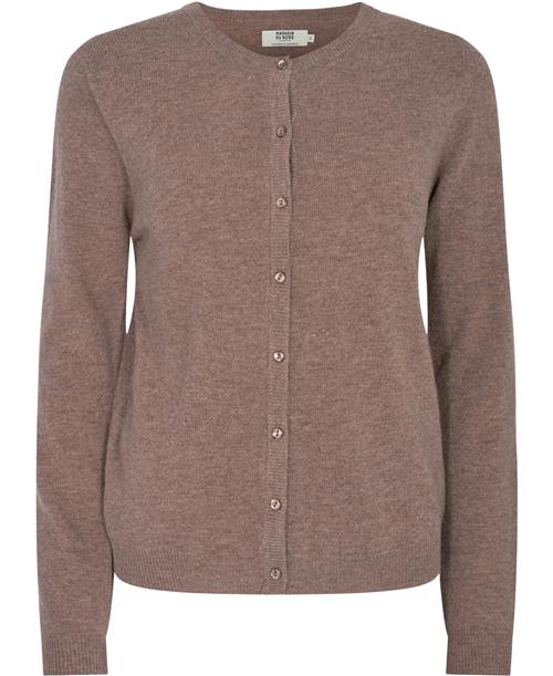 Se Magasin du Nord Collection Magasin Myrna 3 RWS Cardigan Lambswool Kvinde Beige Melange Cardigans Str XL Uld ved Magasin