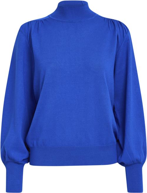 Minus Msilma Mock Neck Pullover Kvinde Olympian Blue Sweaters Str XL - hos Magasin