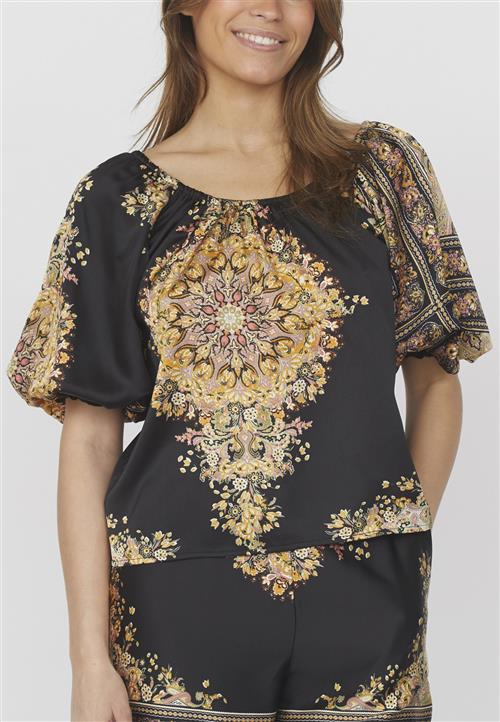 Love&Divine Love1159 Kvinde Black Paisley Toppe Str L - hos Magasin