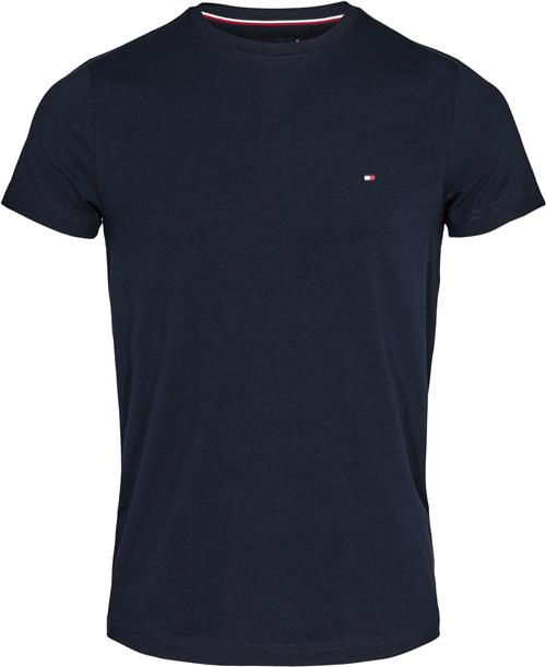 Tommy Hilfiger Core Stretch Slim Cneck TEE Mand Desert Sky Kortærmede T-shirts Str M - Bomuld hos Magasin