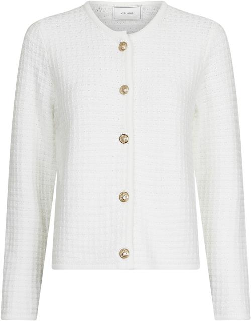 Neo Noir Limone Knit Jacket Kvinde Hvid Overgangsjakker Str 34 - hos Magasin