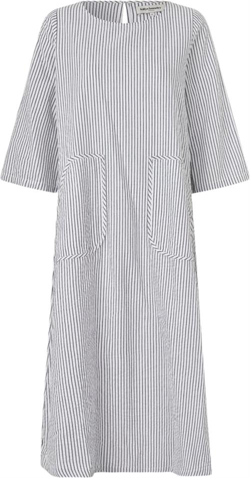 Lollys Laundry Lucasll Midi Dress SS Kvinde Stripe Midi Kjoler Str S - hos Magasin