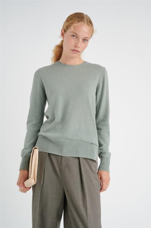 InWear Lukkaiw Crewneck Pullover Premium - 100 Cashmere Kvinde Vetiver Green Sweaters Regular Fit Str XS/S Cashmere - hos Magasin