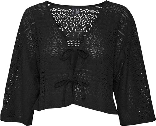 Vero Moda Vmhoney Lace 3/4 Bolero TOP WVN GA Kvinde Black Kortærmede Bluser Str S - hos Magasin