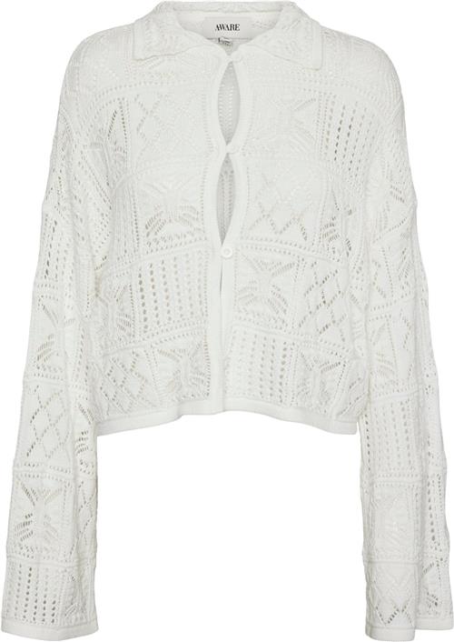 Se Vero Moda Vmkeiden LS Knit Cardigan VMA Kvinde Snow White Cardigans Str XL - hos Magasin ved Magasin