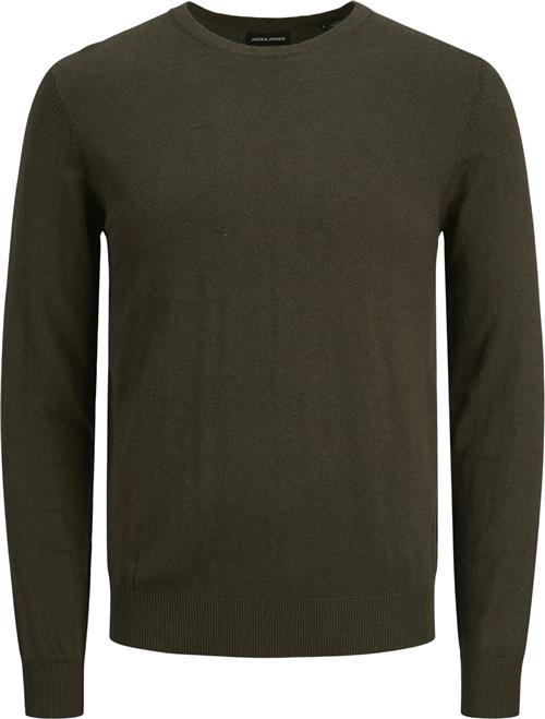 Jack & Jones Jjeemil Knit Crew Neck Noos Mand Olive Night/melange Sweaters Str M - hos Magasin