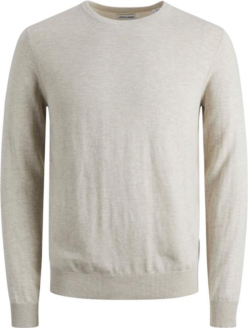 Jack & Jones Jjeemil Knit Crew Neck Noos Mand Oatmeal/melange Sweaters Str XS - hos Magasin