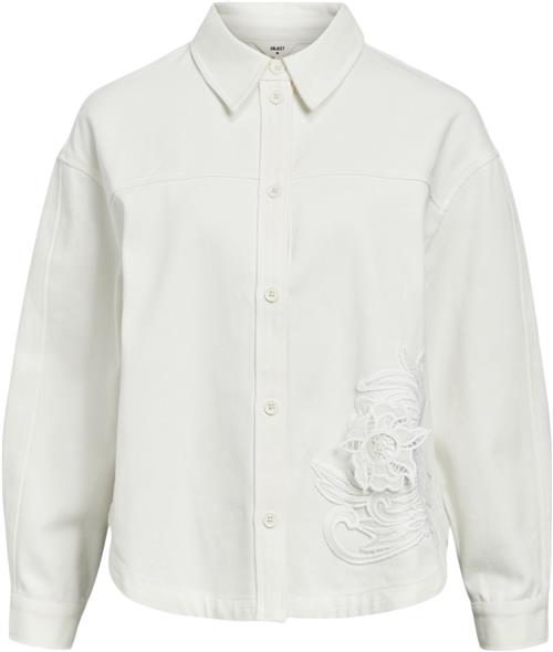 Object Objnate LO L/S Shirt CC1 AW Kvinde White Sand Langærmede Skjorter Str 36 - hos Magasin