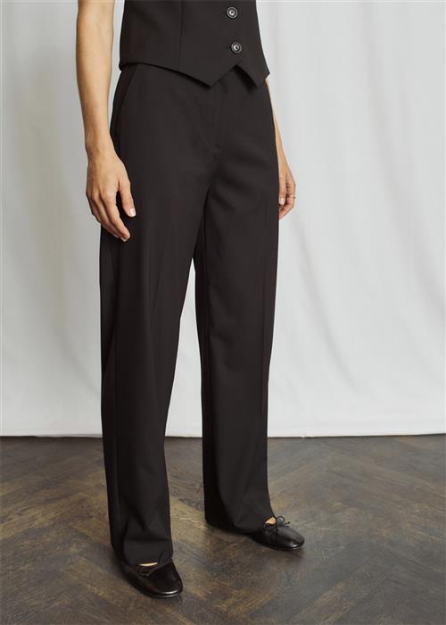 Bruun & Stengade BS Skyler Suit Pants Kvinde Black Bukser Med Lige Ben Str 42 - hos Magasin