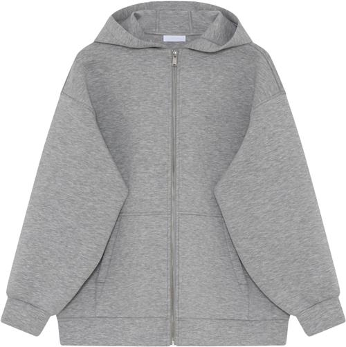 2NDDAY 2ND Vince Heavy Neoprene Kvinde Light Grey Melange Hættetrøjer Str XS - hos Magasin