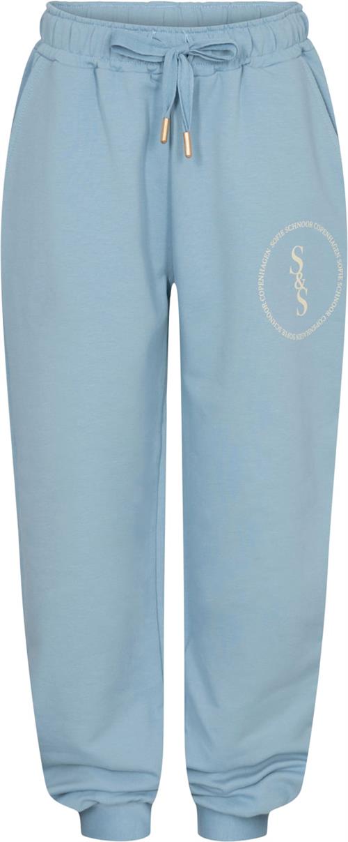 Sofie Schnoor Sweatpants Str 12 år / 152 cm - Light Blue Bukser hos Magasin