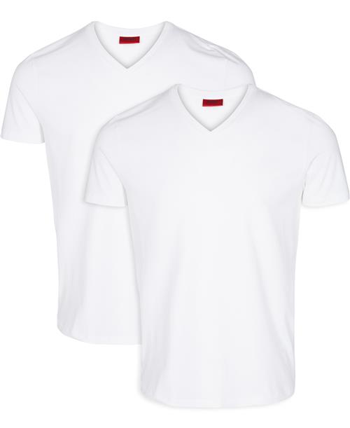 Se HUGO Hugov 10194355 Mand Hvid Kortærmede T-shirts Slim Fit Str XXL - hos Magasin ved Magasin