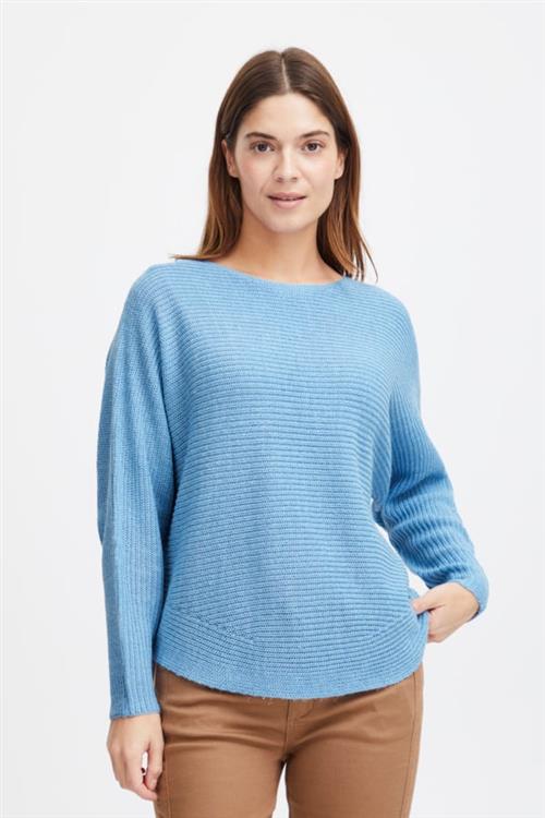 Fransa Freretta PU 3 Kvinde Endless Sky Melange Sweaters Str S - hos Magasin