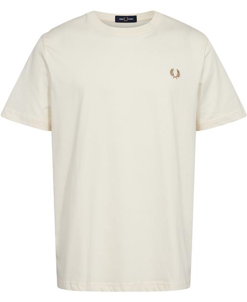 Fred Perry M1600 Mand Ecru/warm Stone Kortærmede T-shirts Str S - Bomuld hos Magasin