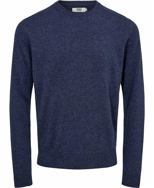 Magasin du Nord Collection Magasin Mads 2 100 Cashmere Mand Dark Blue Melange Sweaters Str S Cashmere