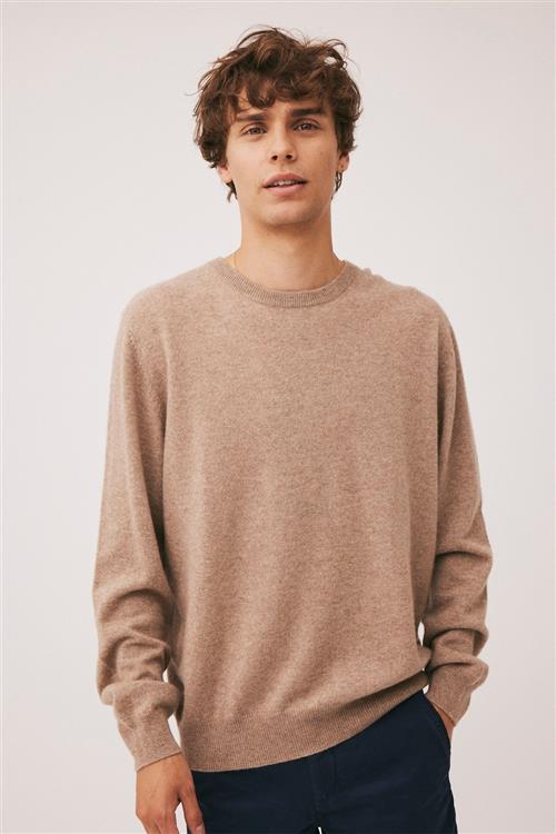 Magasin du Nord Collection Magasin Mads 2 100 Cashmere Mand Beige Sweaters Str XL Cashmere