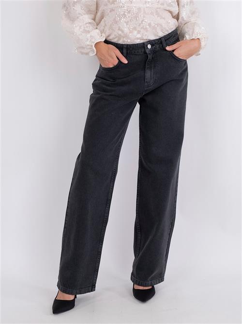 Neo Noir Simona D Pants Kvinde Black Straight Jeans Str 40 - Denim hos Magasin