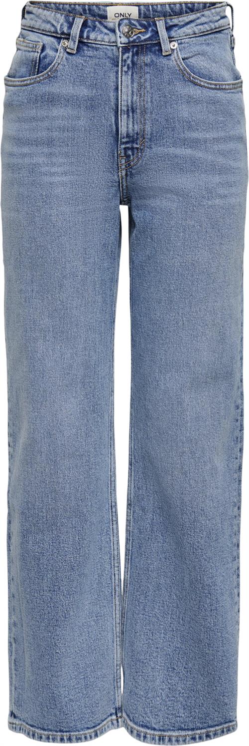 ONLY Onljuicy Life HW Wide LEG Noos Kvinde Medium Blue Denim/nas365 Wide Jeans Str "29/""32" - Bomuld hos Magasin