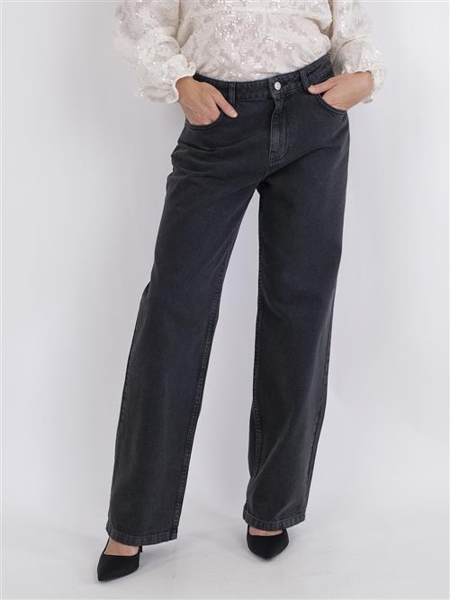 Neo Noir Simona D Pants Kvinde Black Straight Jeans Str 42 - Denim hos Magasin