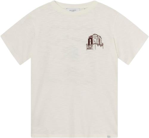 Les Deux Hotel Tshirt Mand Light Ivory/dark Burgundy Kortærmede T-shirts Str L - hos Magasin