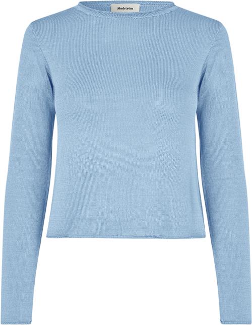 Modström Ivonnemd Oneck Kvinde Baby Blue Sweaters Str M - hos Magasin