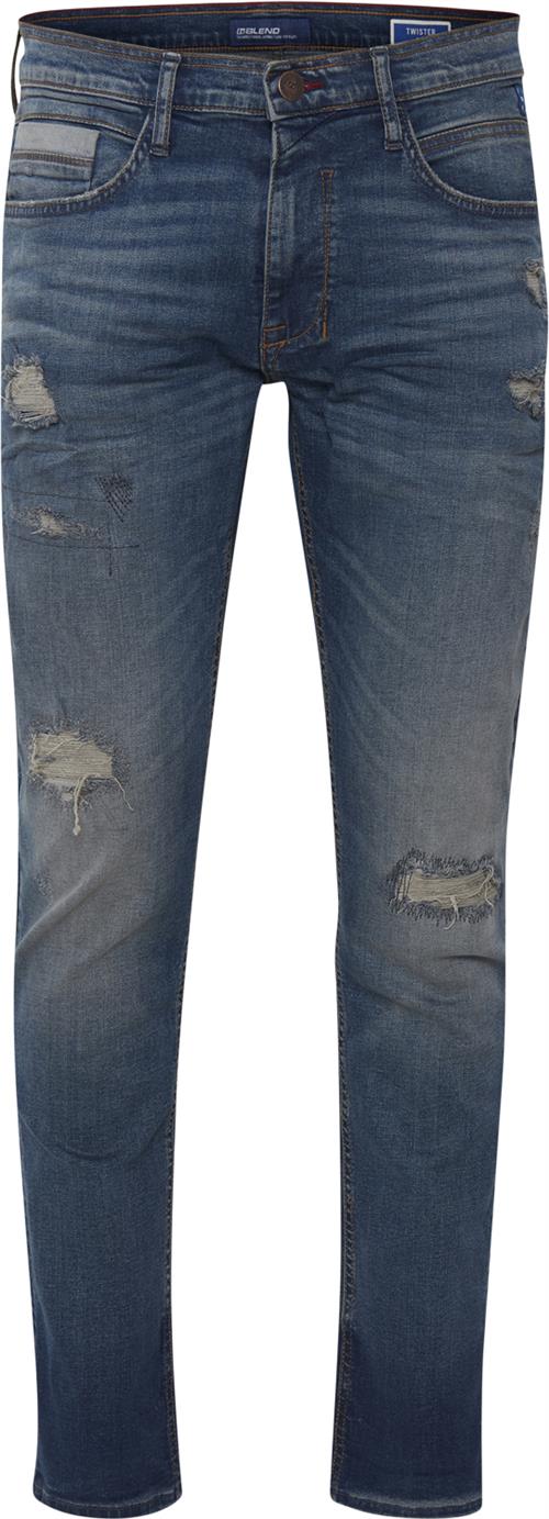 Blend Twister fit Mand Denim Middle Blue Jeans Regular Fit Str 30/32 - hos Magasin