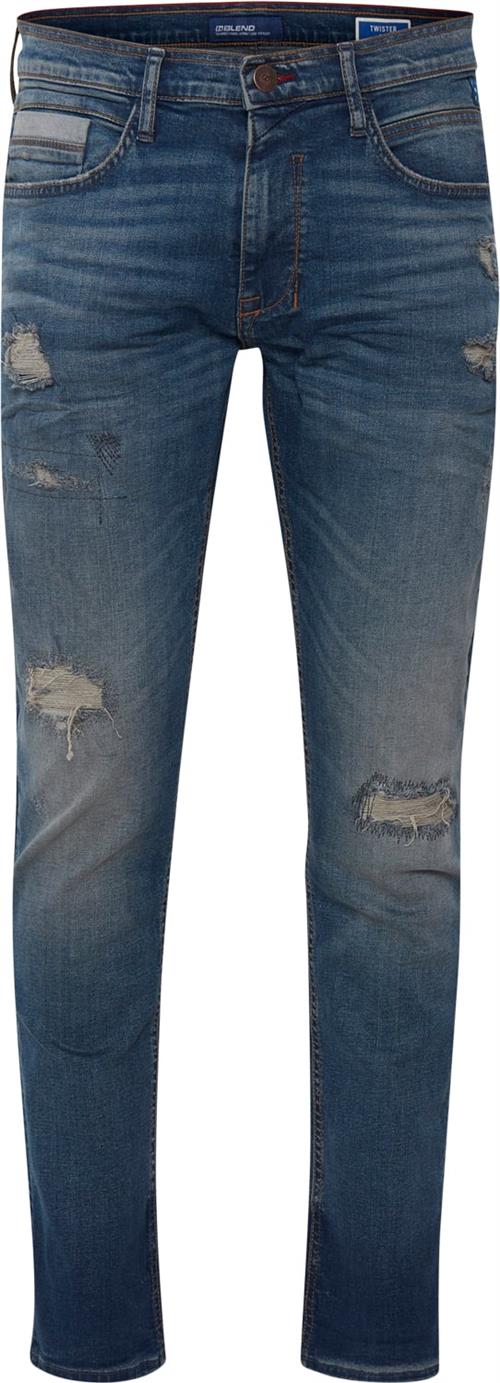 Blend Twister fit Mand Denim Middle Blue Jeans Regular Fit Str 33/32 - hos Magasin