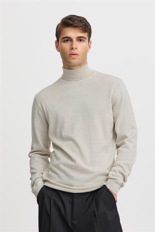 Se Casual Friday Cfkonrad Merino Roll Neck Knit Mand Light Sand Turtlenecks Str XL Merino - hos Magasin ved Magasin