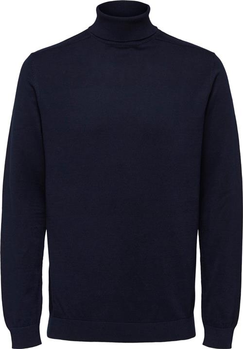 Selected Homme Slhberg Roll Neck B Noos Mand Blå Turtlenecks Str L - hos Magasin