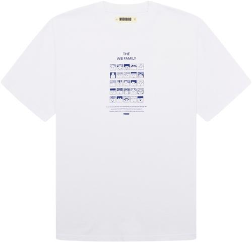 Se Woodbird Wbbaine Family Tee Mand White Kortærmede T-shirts Str XL - hos Magasin ved Magasin