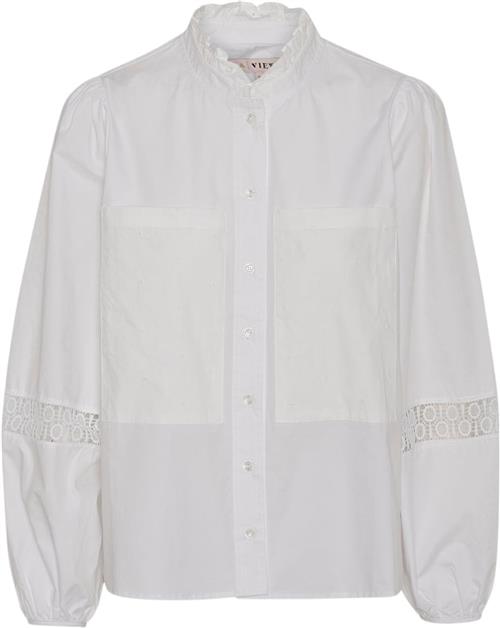 Se A-VIEW Tiffany Shirt Kvinde White Langærmede Skjorter Str 40 - hos Magasin ved Magasin