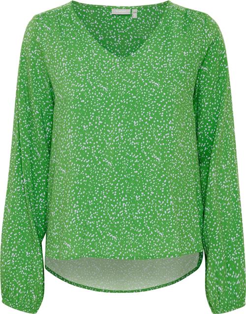 Fransa Frsilje BL 1 Kvinde Online Lime Aop So24 02d Langærmede Bluser Regular Fit Str L - hos Magasin