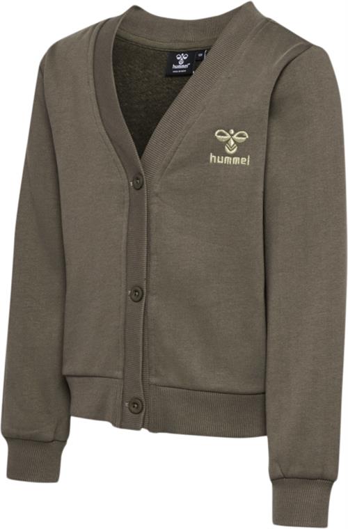 Hummel Hmltone Sweat Cardigan Str 5 år / 110 cm - Major Brown Sweatshirts hos Magasin