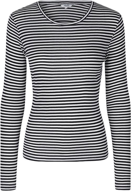 Se mbyM Mlilita Kvinde Black Sugar Stripe Langærmede T-shirts Str XL - hos Magasin ved Magasin