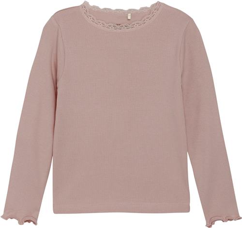 Huttelihut Tshirt LS Rib Str 98 - Fawn Langærmede T-shirts hos Magasin