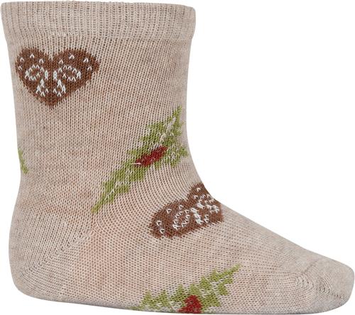 Se mpKids Christmas Socks Str 29/32 - Beige Melange Strømper hos Magasin ved Magasin