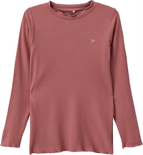 Sofie Schnoor Tshirt Long-sleeve Str 122 - Coral Pink Langærmede T-shirts hos Magasin