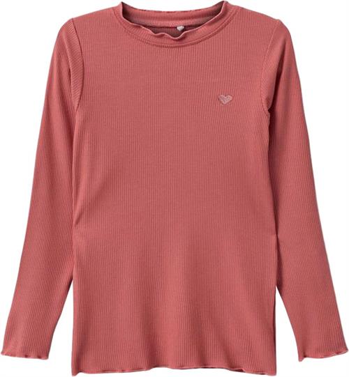 Sofie Schnoor Tshirt Long-sleeve Str 110 - Coral Pink Langærmede T-shirts hos Magasin