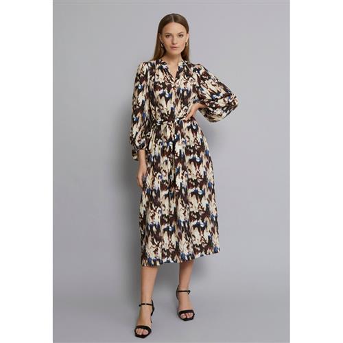 Minus Mscassandra Midi Dress Kvinde Madder Brown Print Midi Kjoler Str 44 - hos Magasin