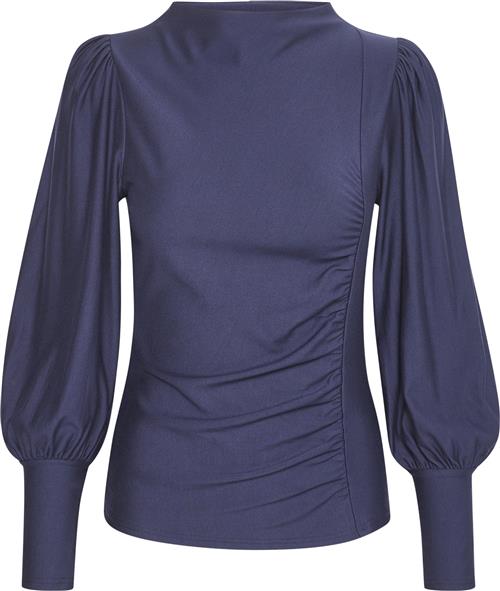 Gestuz Rifagz Puff Blouse Noos Kvinde Mood Indigo Langærmede Bluser Str S - hos Magasin