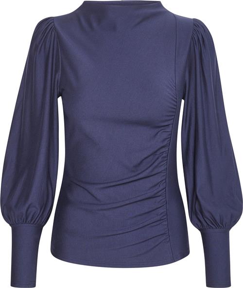 Gestuz Rifagz Puff Blouse Noos Kvinde Mood Indigo Langærmede Bluser Str M - hos Magasin