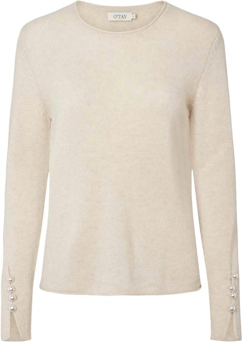 Se O'TAY Abbelone Sweater Kvinde Warm Beige Sweaters Str L - Cashmere hos Magasin ved Magasin