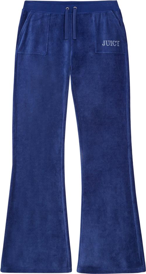 Juicy Couture Heritage Crown Caisa LOW Rise Pant Kvinde Blue Depths Bukser Str L - Velour hos Magasin