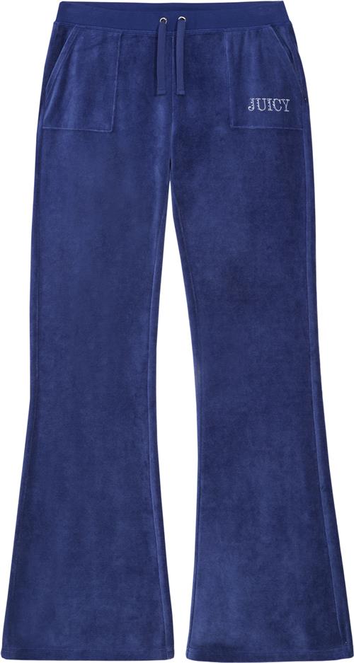 Juicy Couture Heritage Crown Caisa LOW Rise Pant Kvinde Blue Depths Bukser Str M - Velour hos Magasin