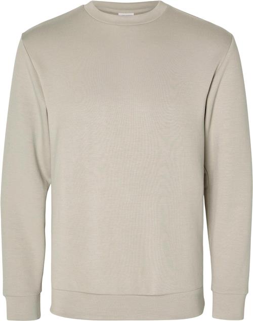 Se Selected Homme Slhemanuel Soft Crew Neck Sweat NOO Mand Pure Cashmere Sweatshirts Str XL - hos Magasin ved Magasin